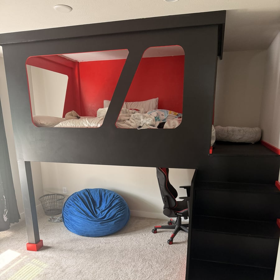 Custom Loft Bed & Desk — Jackson Township